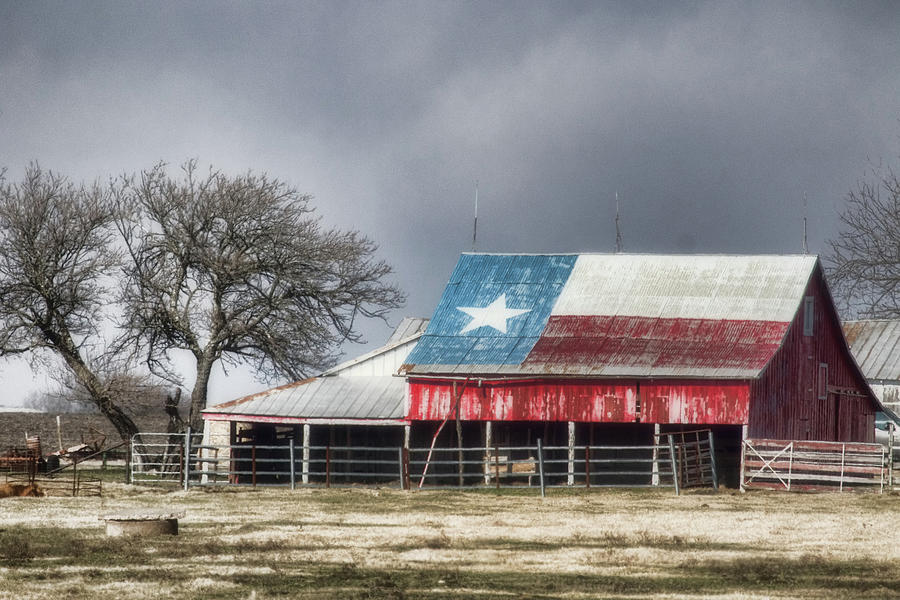 Texas Flag Barn #4 Photograph by Ronnie Prcin