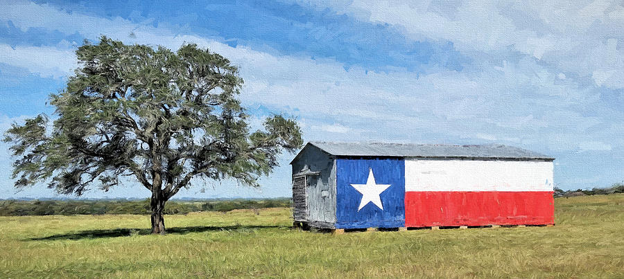 Texas Flag Barn Photograph by JC Findley