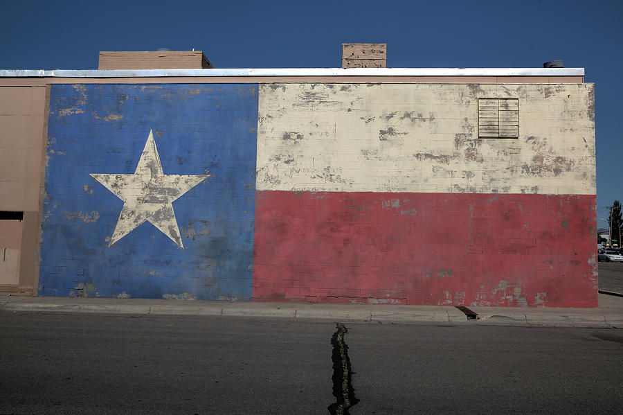 Texas Flag Mural Photograph by Steve Gravano