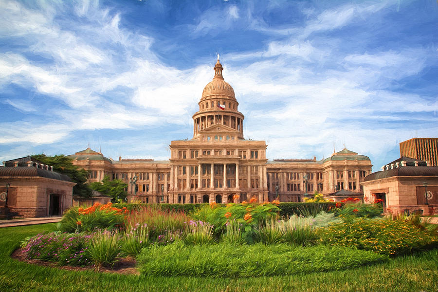 Landmark Photograph - Texas Impressions Texas State Capitol II by Joan Carroll