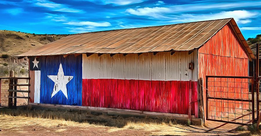 Texas Lone Star Barn  Photograph by Studio Artist
