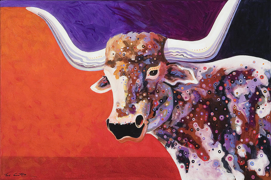 Texas Longhorn Painting by Bob Coonts