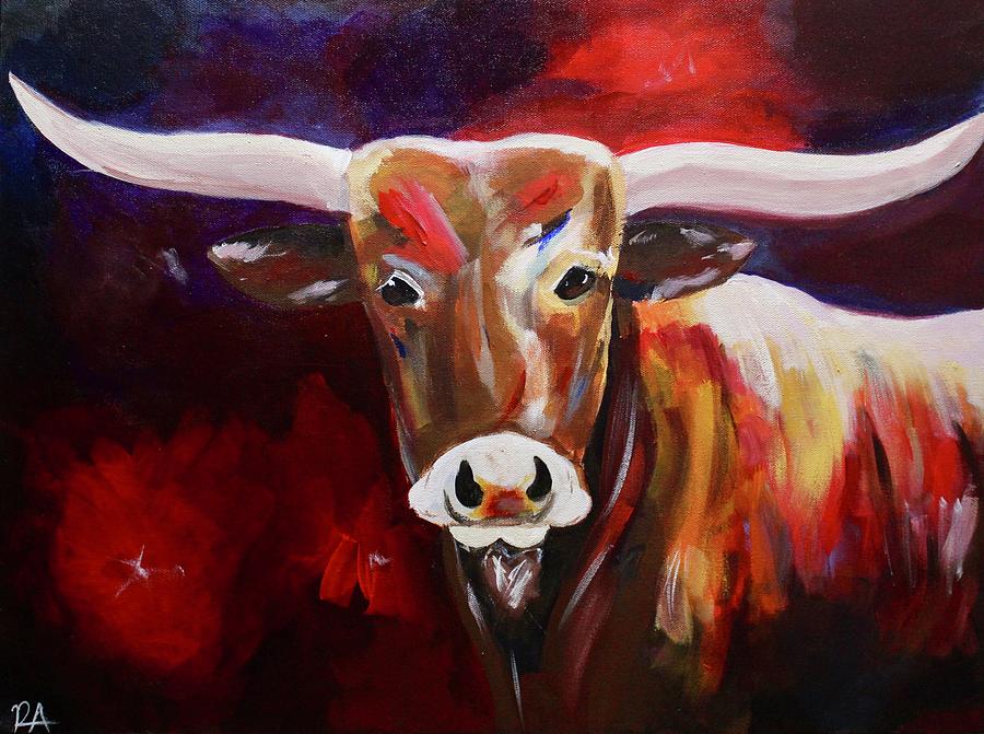 Texas Longhorn Painting by Riley Abernathy - Fine Art America