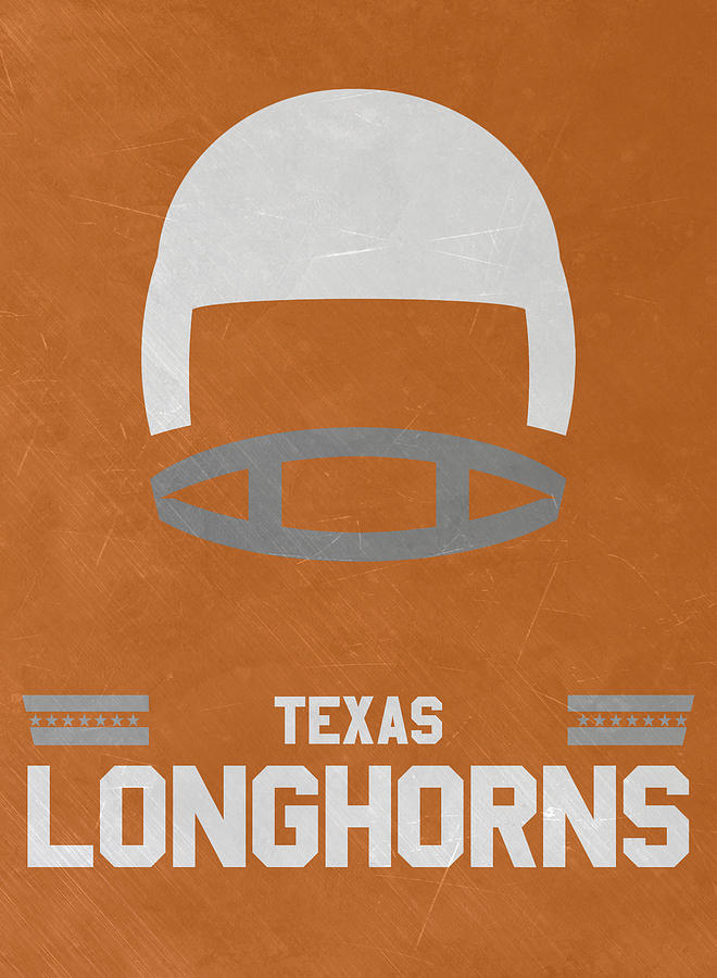 Texas Longhorns Vintage Football Art Mixed Media by Joe Hamilton - Fine ...