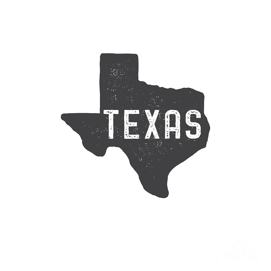 Texas Digital Art - Texas Map Tee by Edward Fielding Texas Digital Art - Texas Map Tee by Edward Fielding