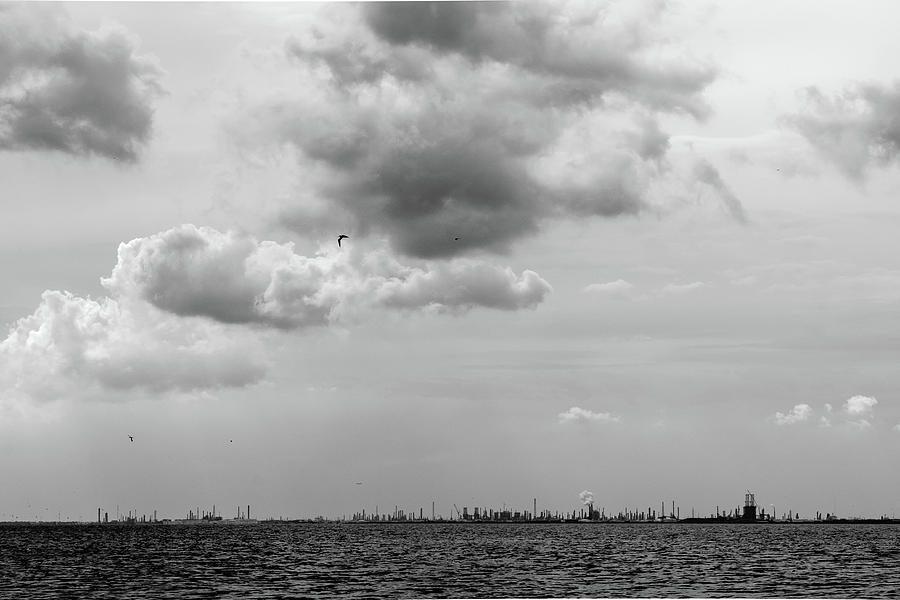 Texas Oil Refineries On Galveston Bay Photograph