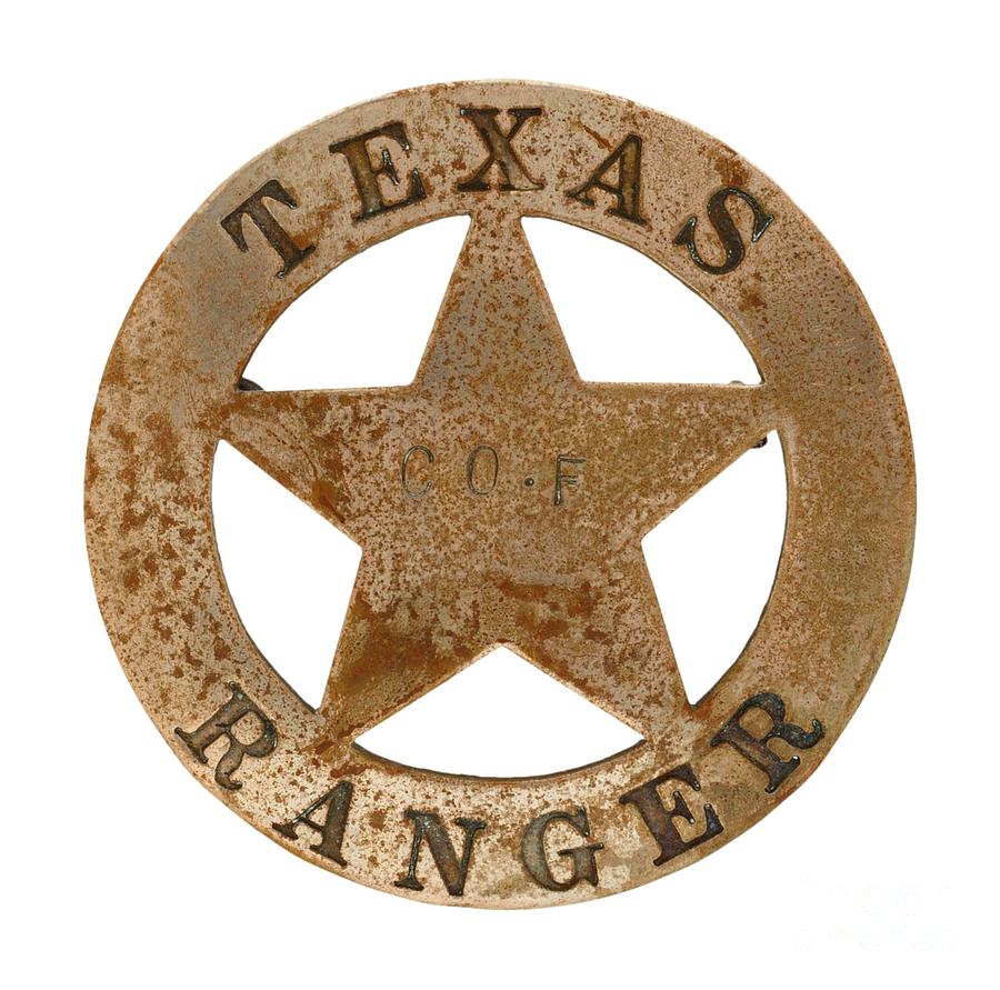 Texas Ranger Company F Law Enforcement Badge 1919 Photograph by Peter Ogden