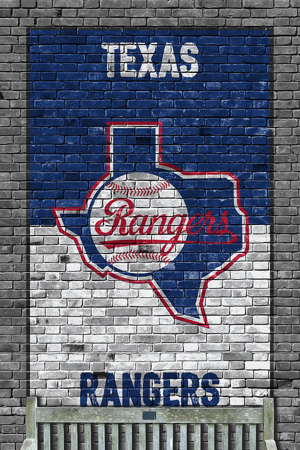 Rangers Painting - Texas Rangers Brick Wall by Joe Hamilton Rangers Painting - Texas Rangers Brick Wall by Joe Hamilton