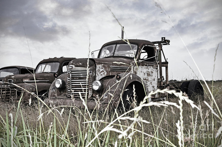 Texas Forgotten - Roadside Tow Truck Photograph by Chris Andruskiewicz