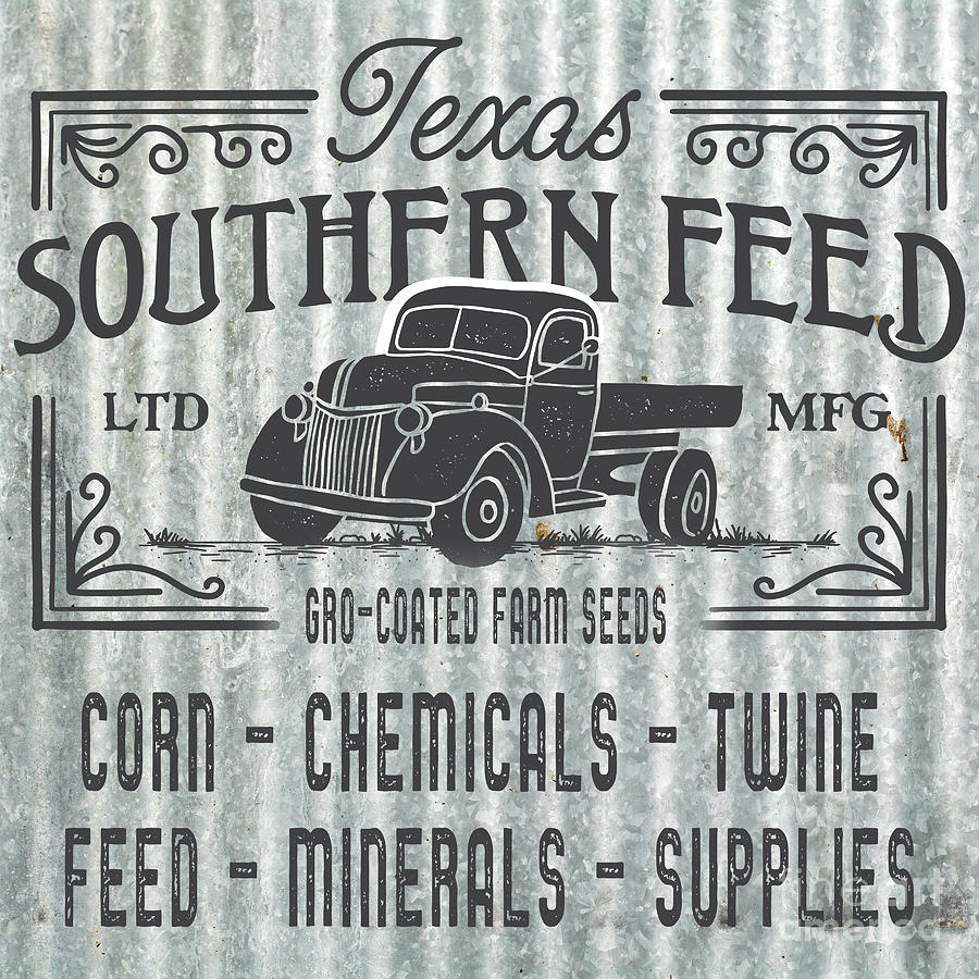 Texas Southern Feed Sign Digital Art by Edward Fielding
