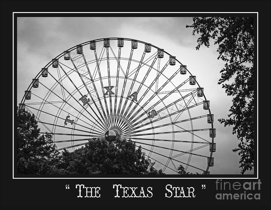 Texas Star in BW Photograph by Imagery by Charly