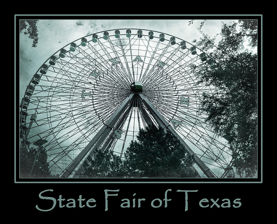 Dallas Photograph - Texas Star Aqua Poster by Joan Carroll