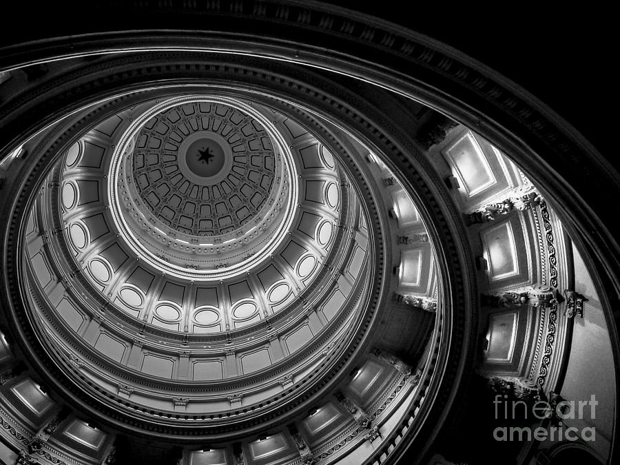 Up Movie Photograph - Texas State Capital Dome Austin  by Edward Fielding