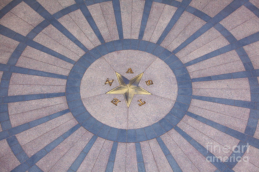 Texas State Capitol - Courtyard floor Photograph by Anthony Totah
