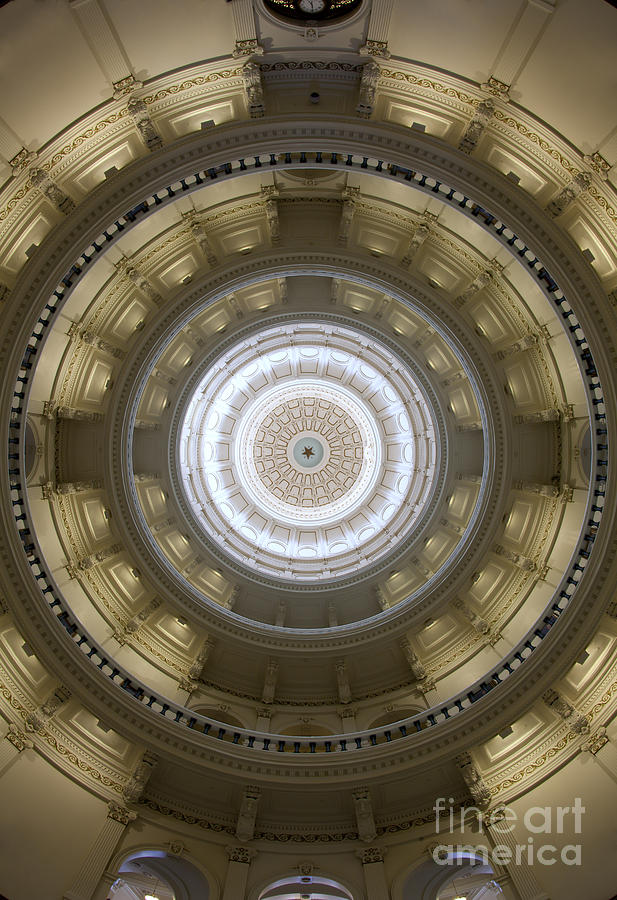 Texas State Capitol - Interior Dome Photograph by Anthony Totah