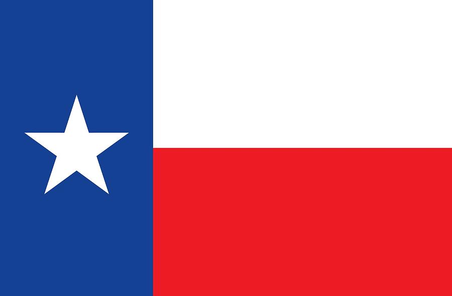 Flag Painting - Texas state flag by American School