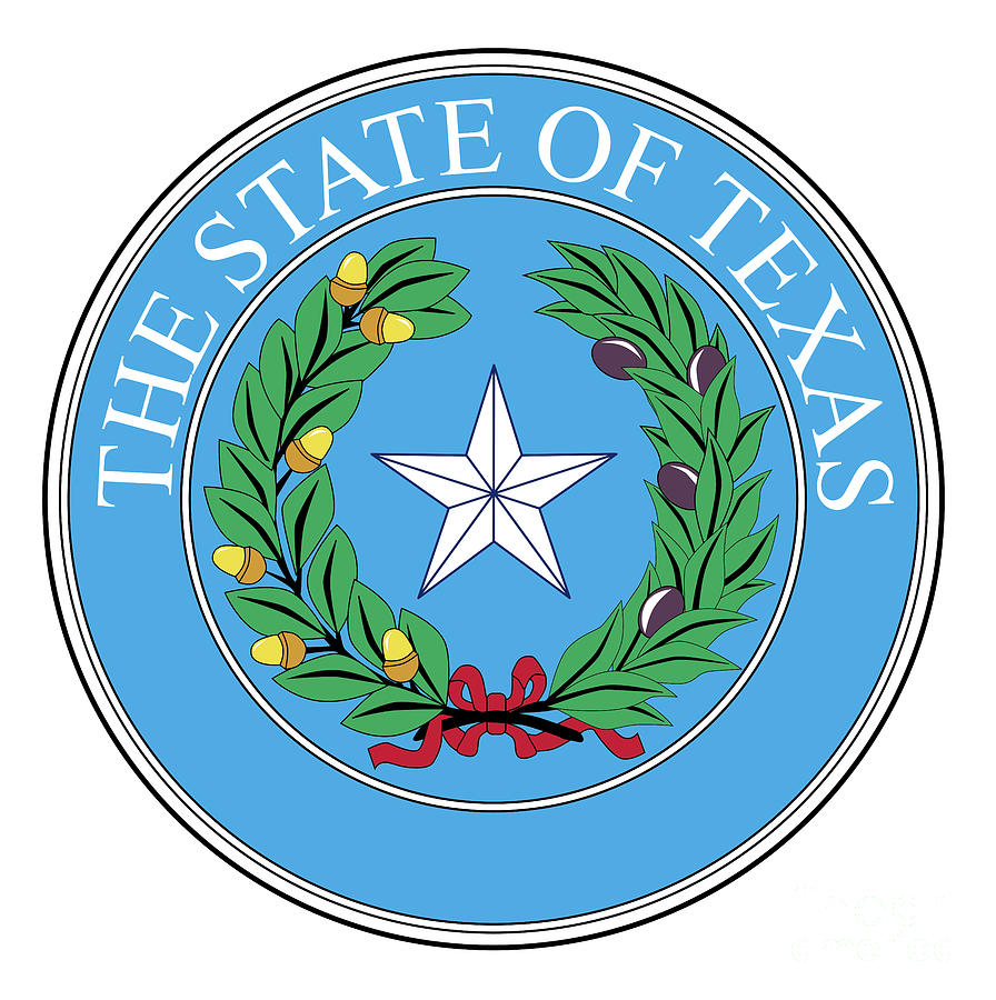 Texas State Seal Digital Art by Bigalbaloo Stock