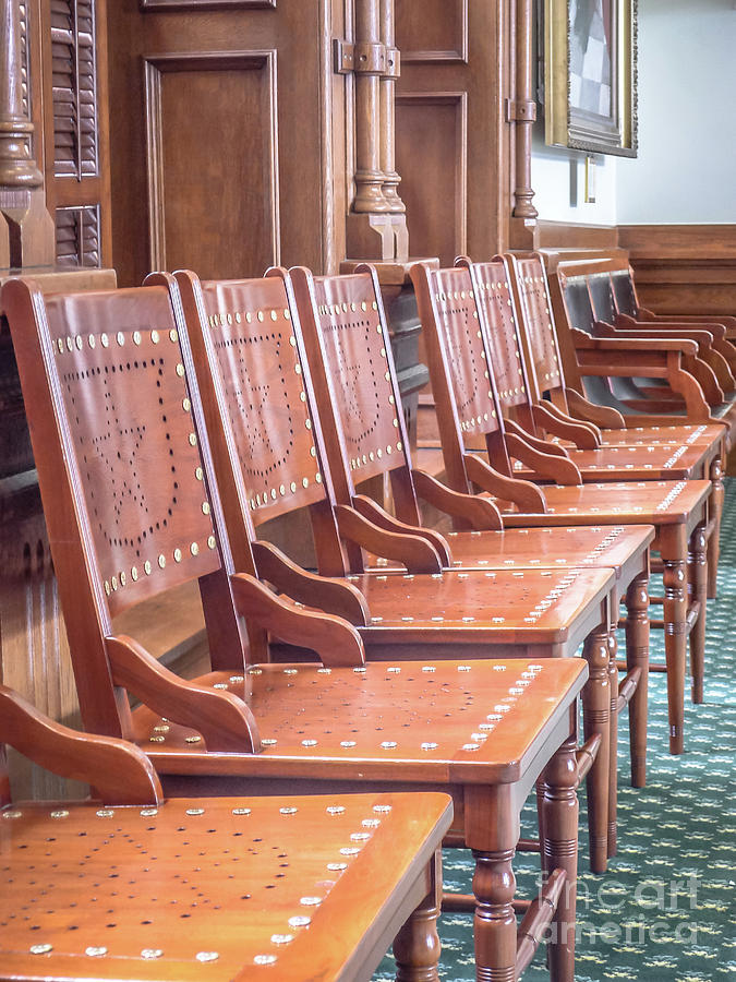 Texas Statehouse Chairs Photograph by Edward Fielding