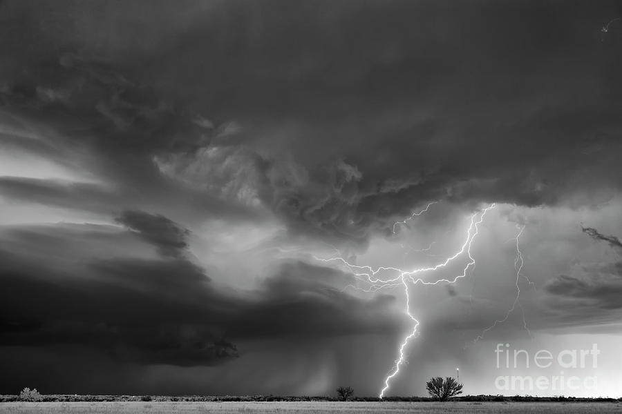 Texas Storm With Lightning Photograph