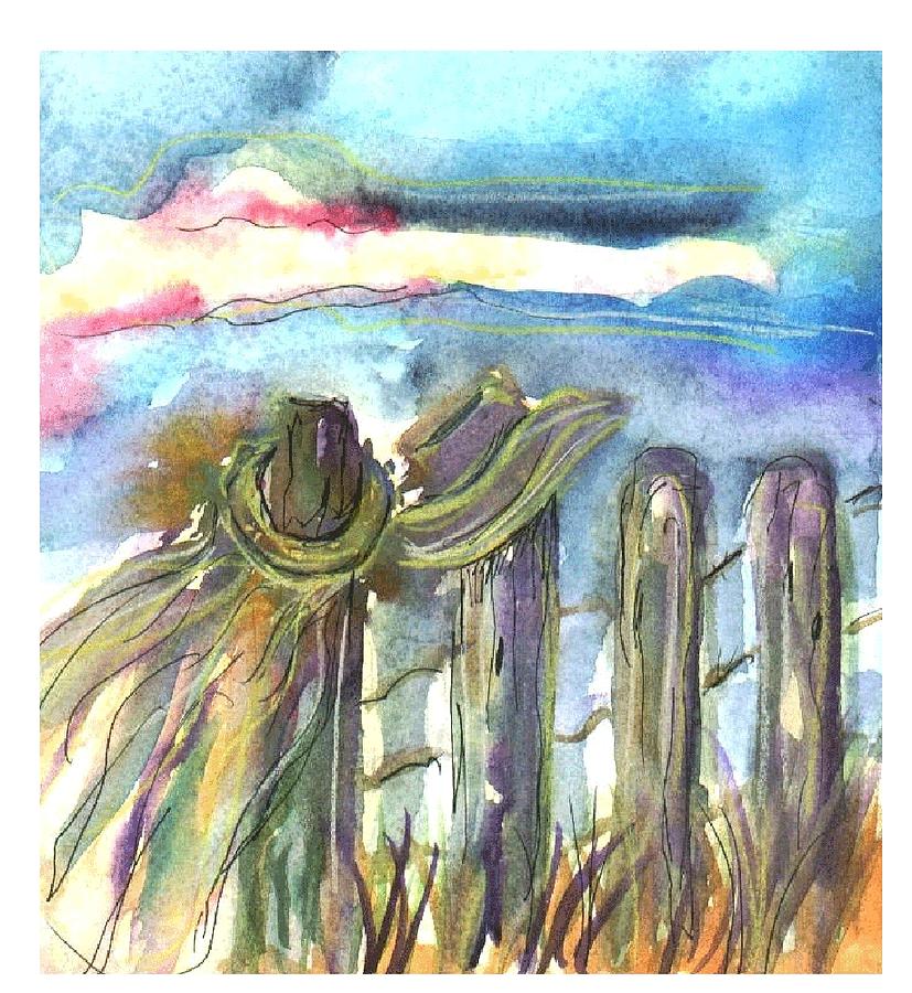 Sunset Painting - Texas Sunset Wedding by Janet Doggett