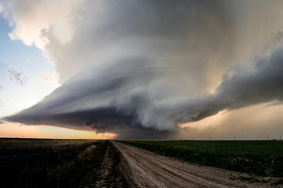 Texas Supercell At Evening Photograph by Eugene Thieszen