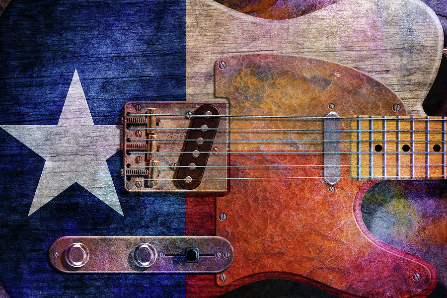 Music Digital Art - Texas Tele Two by WB Johnston