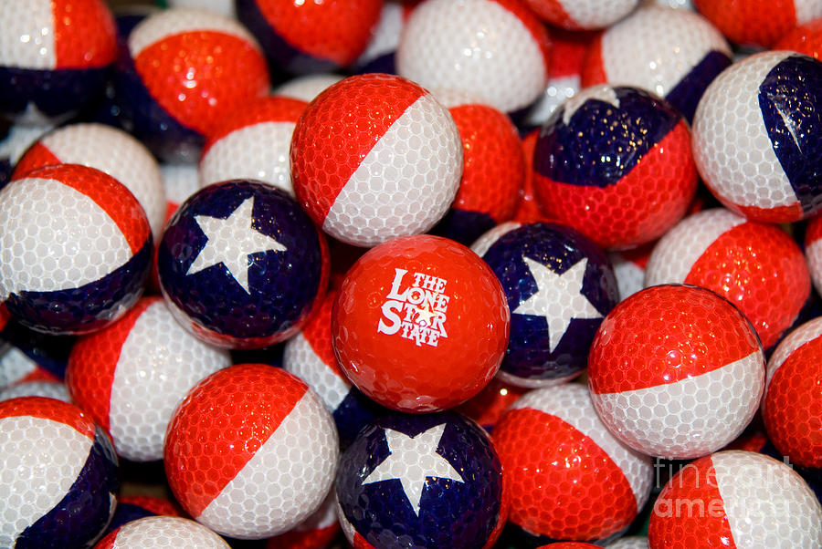 Texas theme Golfballs Photograph by Anthony Totah