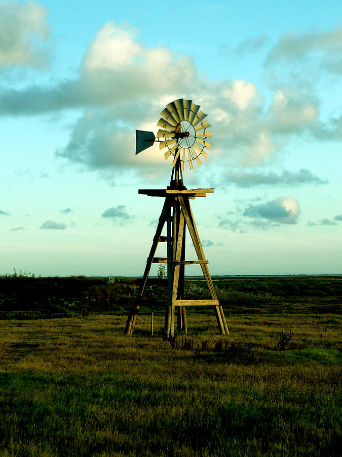 Texas Windmill Photograph by Evelyn Patrick
