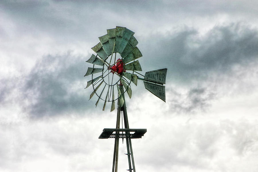 Texas Windmill Photograph by Joan Bertucci