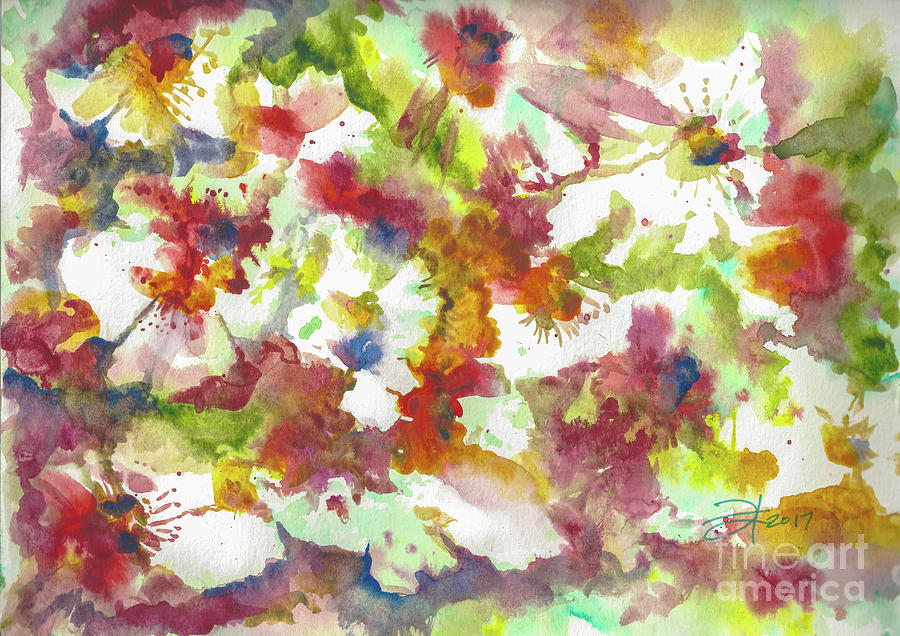 Texture in Bloom 04 Painting by Francelle Theriot