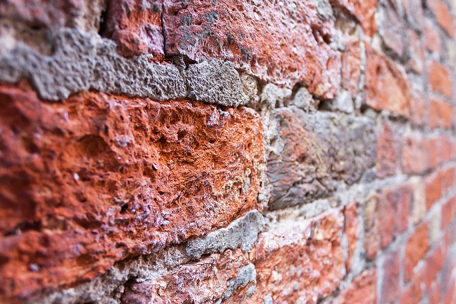 Texture Of A Wall Of Fired Bricks With Joints Photograph by Henning Marquardt