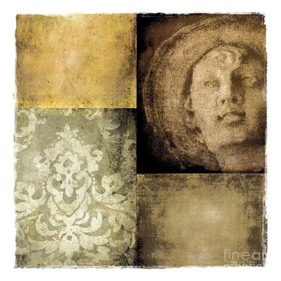 Textured Collage Square - Boy Digital Art by Patricia Strand