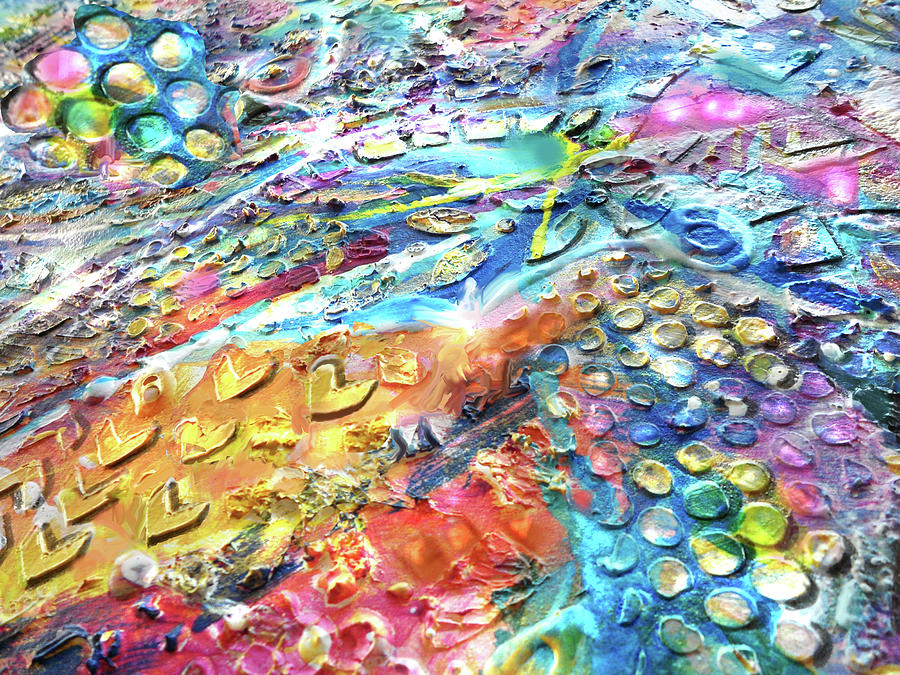 Textured Color Play 2 Painting by Jean Batzell Fitzgerald