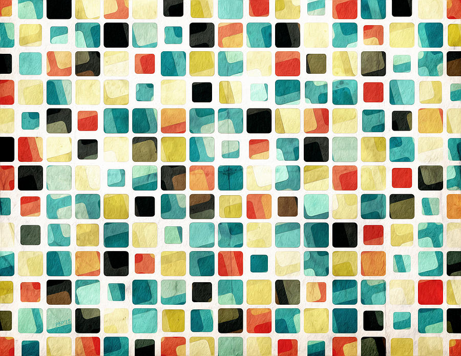 Textured Colorful Cubes Digital Art by Phil Perkins