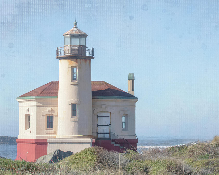 Textured Coquille Lighthouse Photograph by Catherine Avilez