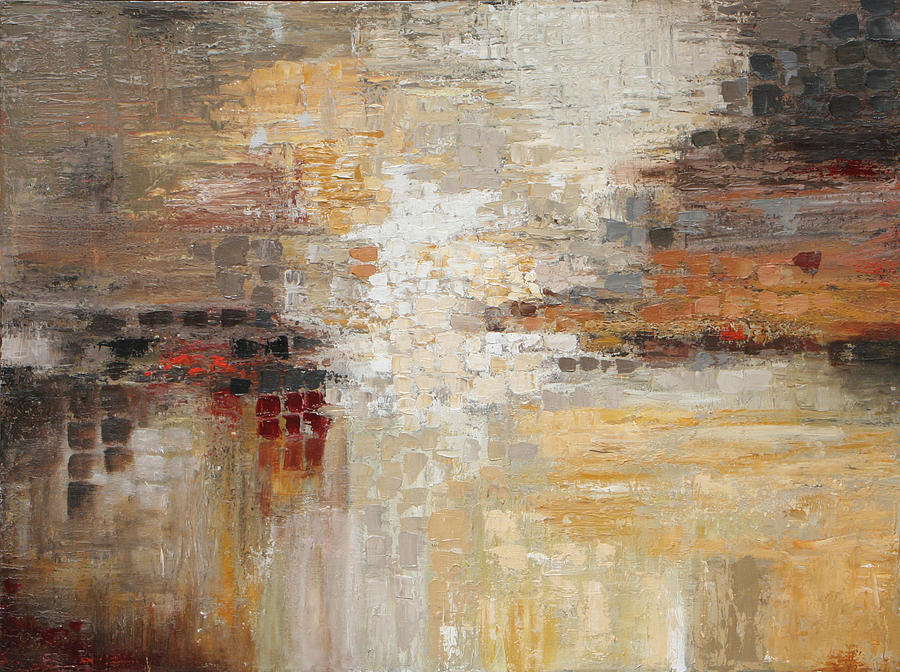 Textured Earth tone Painting by Lauren  Marems