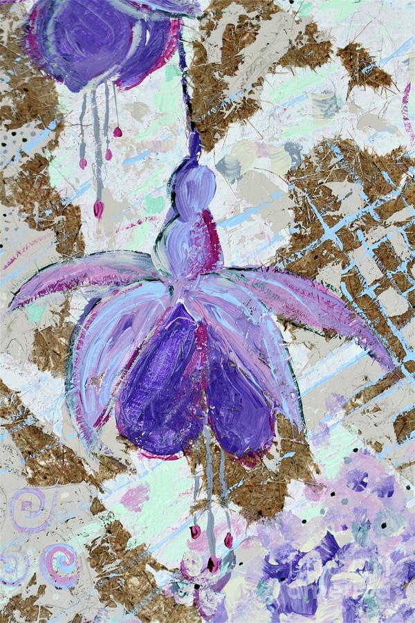 Textured Fuchsias Mixed Media by Tracey Lee Cassin
