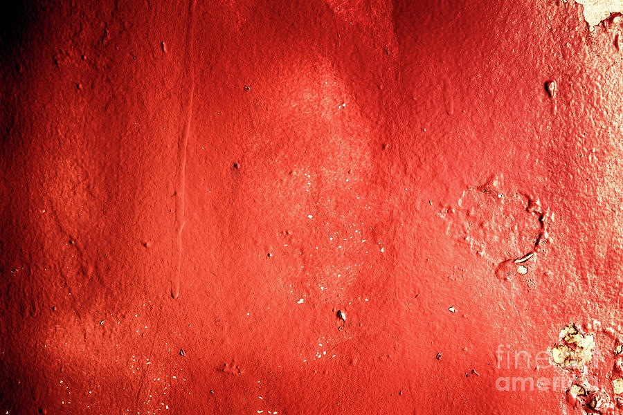 Textured red metal grunge background Photograph by Simon Bratt
