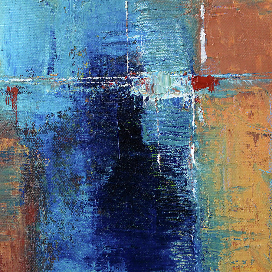 Textured Square No. 2 Painting by Nancy Merkle