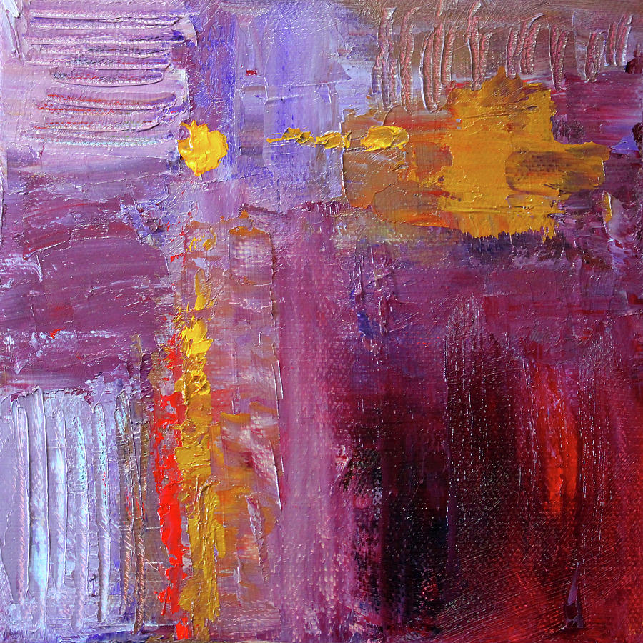 Abstract Painting - Textured Square No. 5 by Nancy Merkle