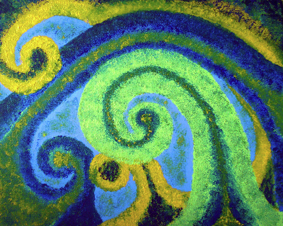 Textured Swirls Painting by Nancy Sisco