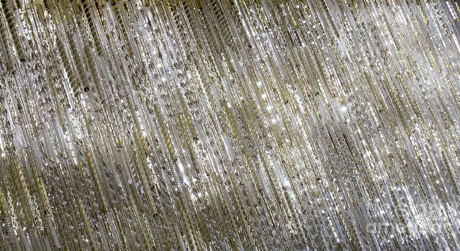 Textures Created from Crystal Chandelier Photograph by Karen Foley