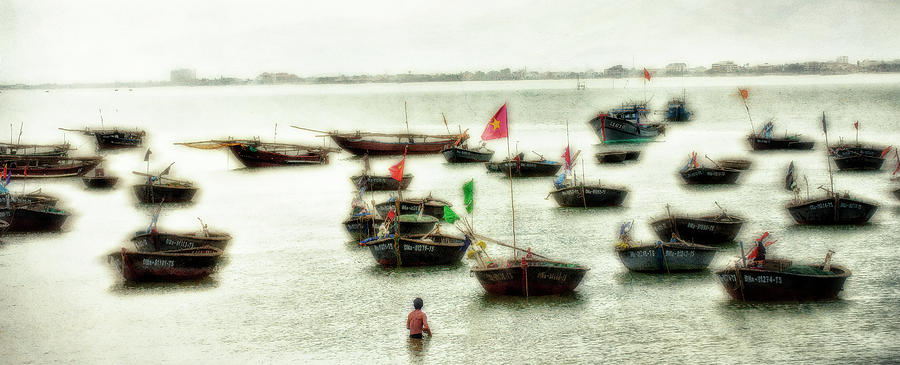 Boat Photograph - Textures of Vietnam #05 by David Palmer
