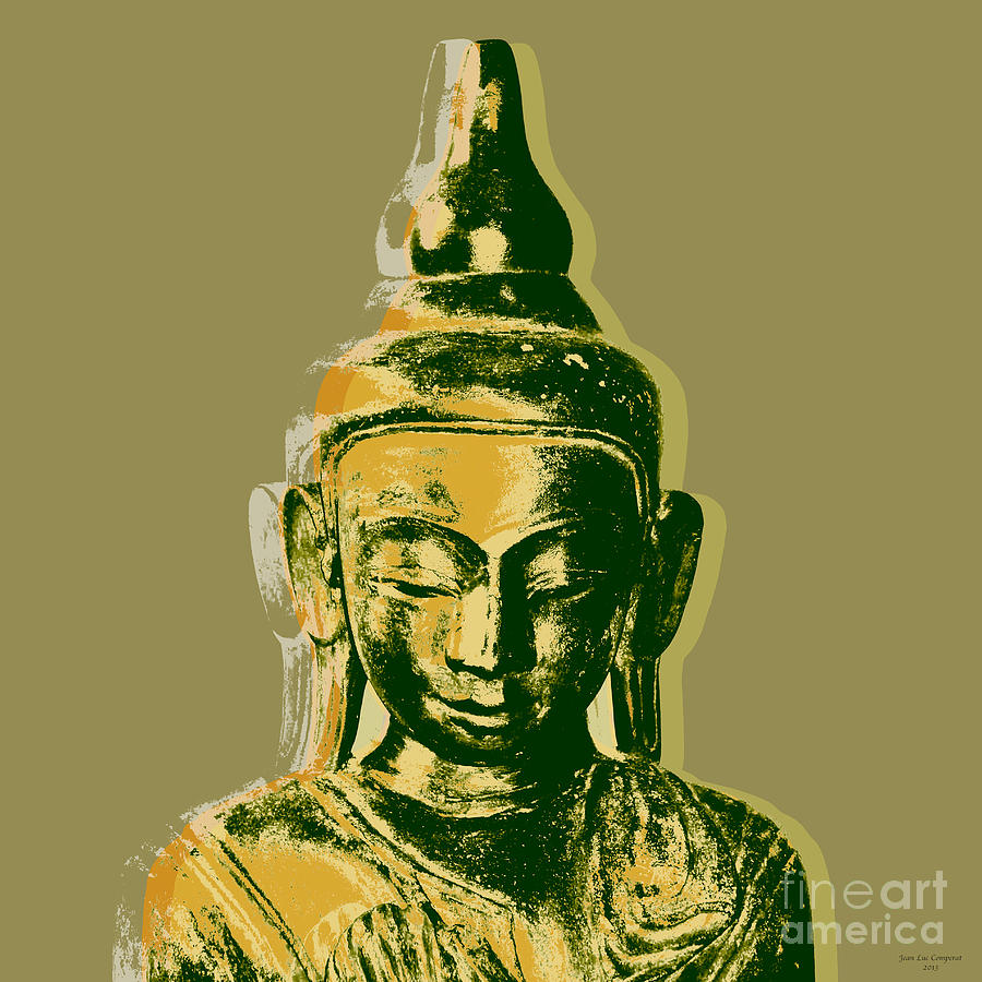 Thai Buddha #4 Pop Art Warhol style print.  Digital Art by Jean luc Comperat