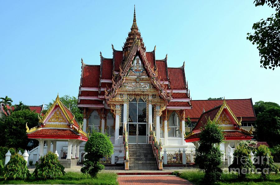 Thai Buddhist temple and gardens Hat Yai Songkhla Thailand Photograph by Imran Ahmed