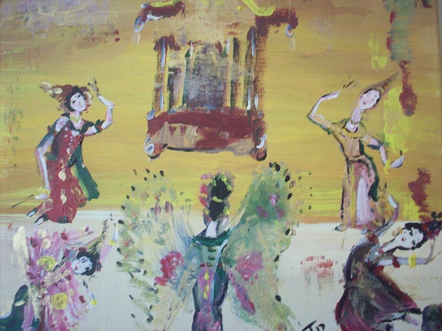 Thai Butterfly dance Painting by Judith Desrosiers
