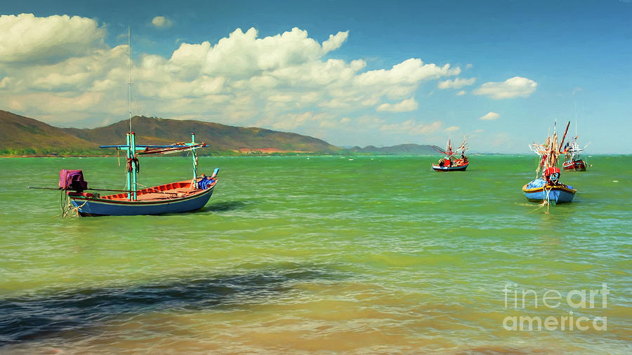 Thai Fishing Boats Photograph by Adrian Evans