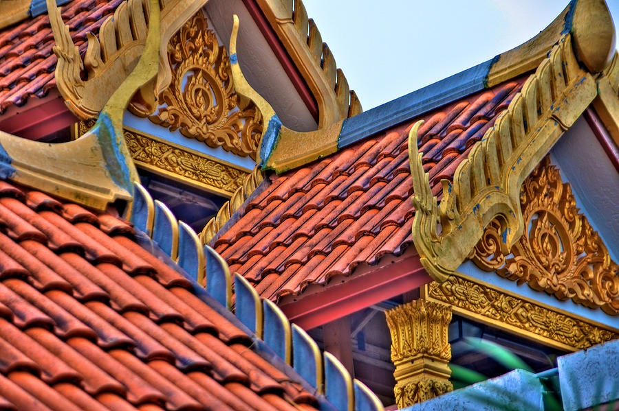 Thai Gables Photograph by William Wetmore