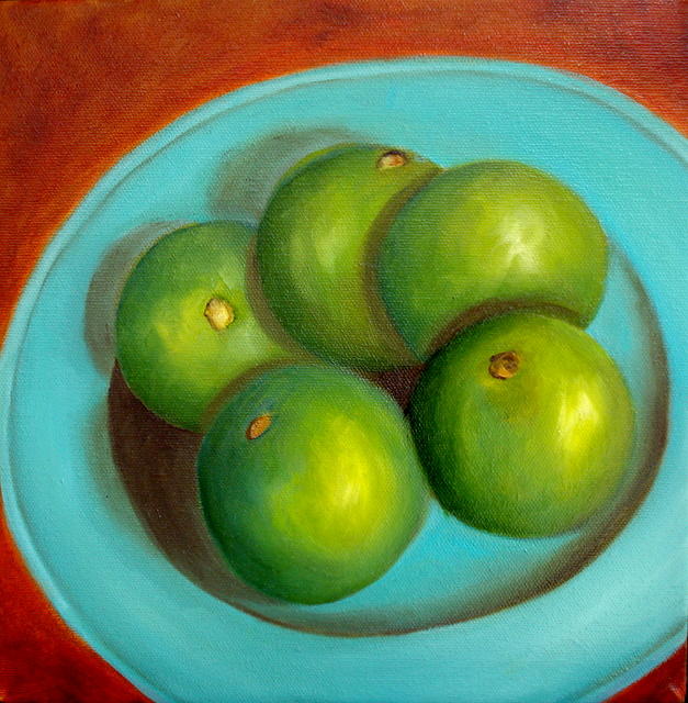 Thai Limes - Sold Painting by Susan Dehlinger