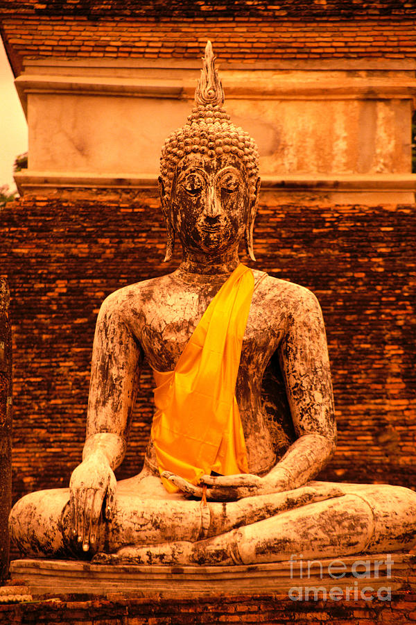 Buddha Photograph - Thailand Buddha Statue by Kyle Rothenborg - Printscapes